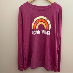 Good Vibes Sweatshirt Size Purple XXL